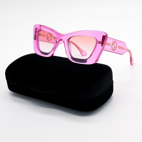 NEW GUCCI GG1552S 003 PINK BUTTERFLY WOMEN SUNGLASSES GUCCI - Picture 3 of 12